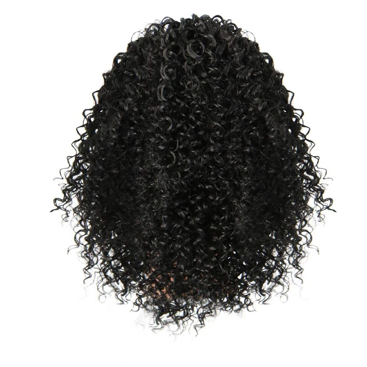 Drawstring Ponytail Afro Kinky Curly Ponytail Extension 8 Inch Synthetic Curly Ponytail Hair Heat Resistant Clip in