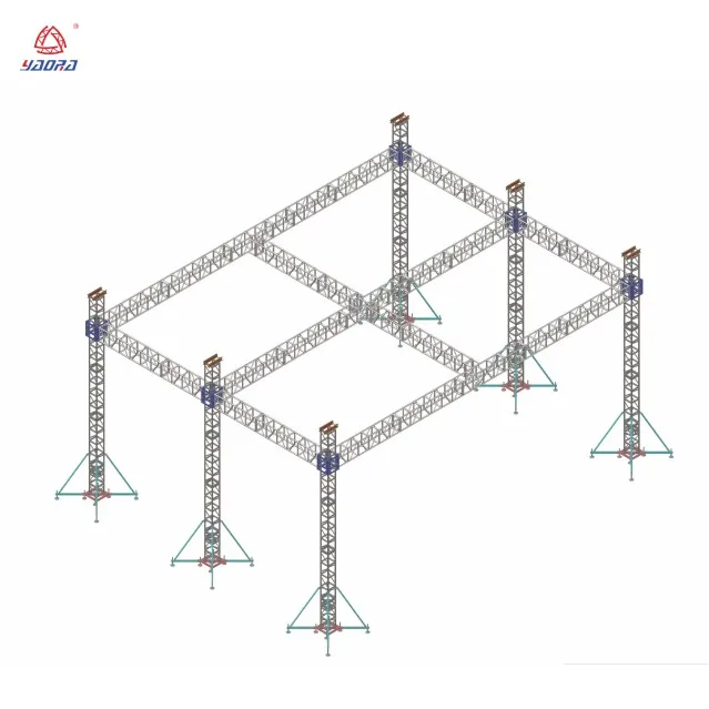 Aluminum Alloy Stage Truss System Design Lighting Flat Trusses Music Festival Stand Outdoor Indoor Bolt Spigot Truss