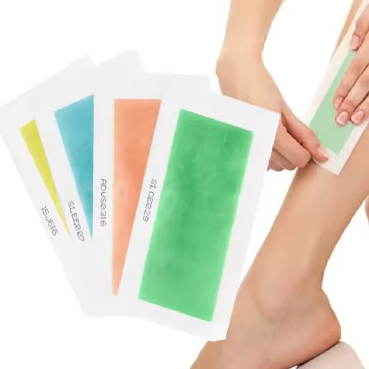 Private Label Hiar Removal 4.5X9Cm Cold Wax Strip Wax Paper Depilatory Wax Strip Suitable for All Skin Types