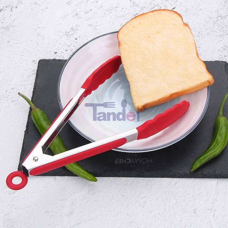 
Оптовая продажа, черный, красный легко чистящий набор кухонных инструментов, 10 шт., набор кухонной силиконовой утвари 