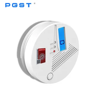 PGST 9V Battery Operated Electronic Standalone Co Detector LCD Display CE EN50291 Carbon Monoxide Alarm RoHS Co Alarm