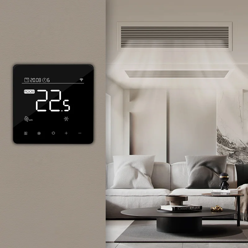 Program Touch AC EC Fan Coil KNX Bacnet Modbus Thermostat