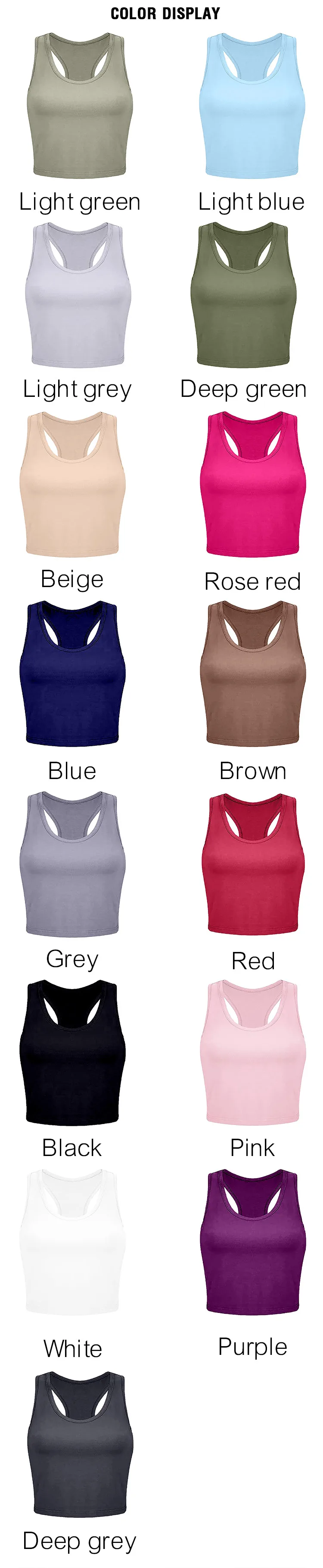 Womens running tank top custom print multi-colored sports fitness womans breathable tank top