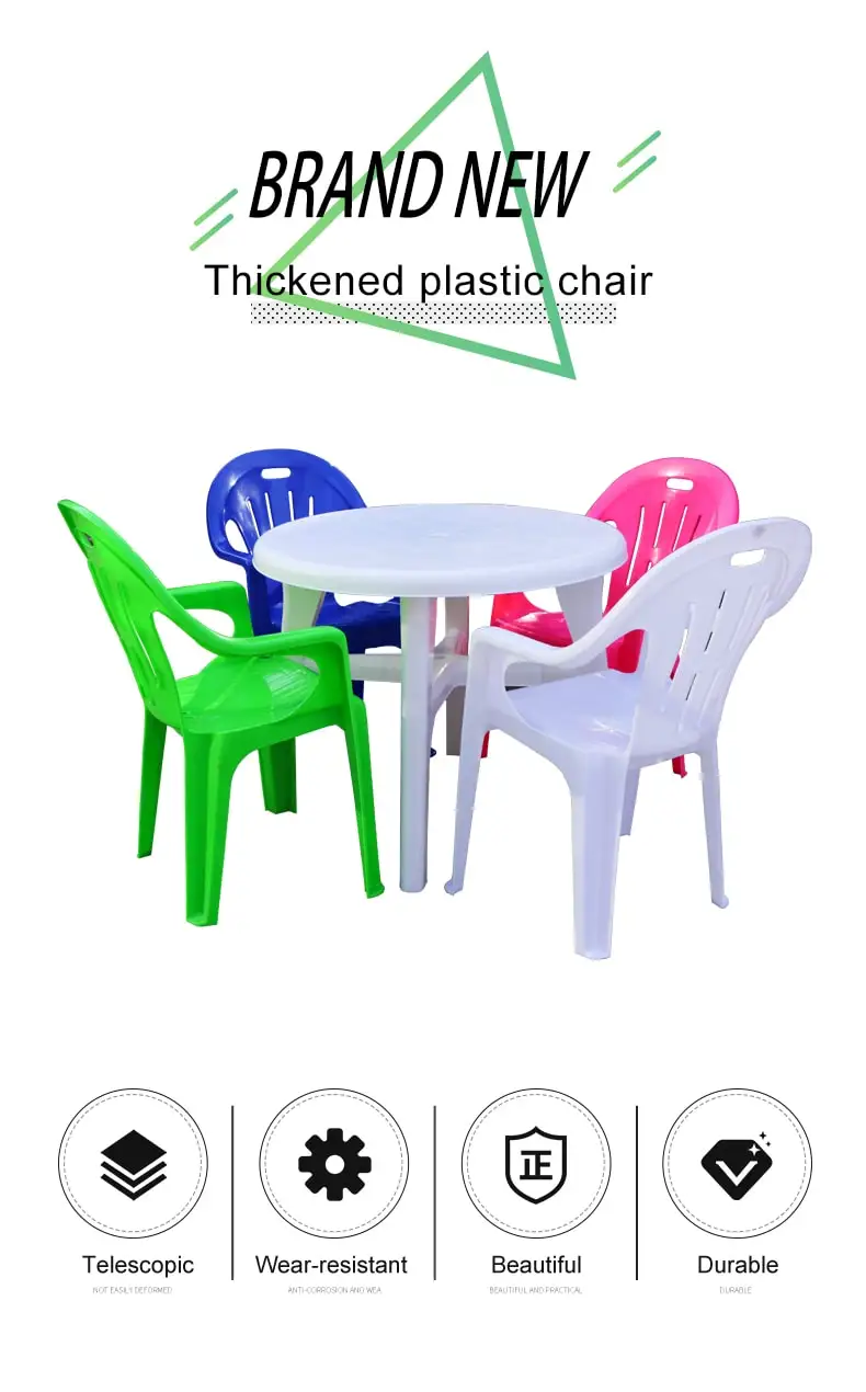 Factory Virgin Hdpe/pp Patio Garden White Plastic Chairs And Tables