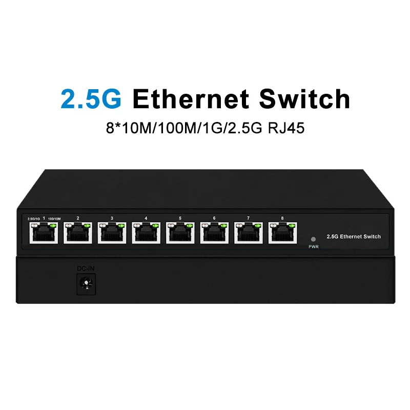 Full 2.5G 8 Port Ethernet Unmanaged Network POE Switch details