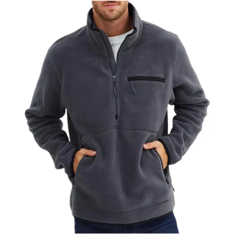 smokey grey sherpa pullover