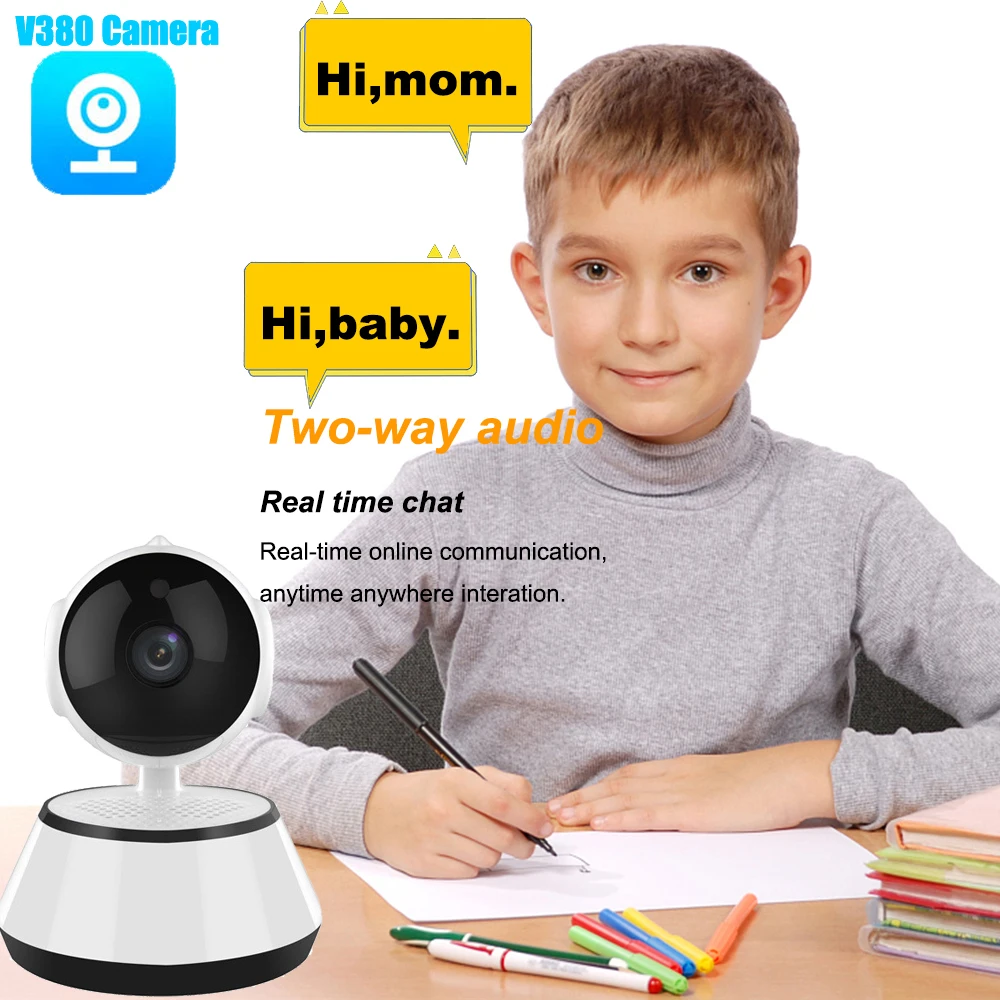 V380 App Control Smart Home Appliance Auto Tracking Two Way Audio Mini WiFi Network Webcam IP CCTV PTZ Camera