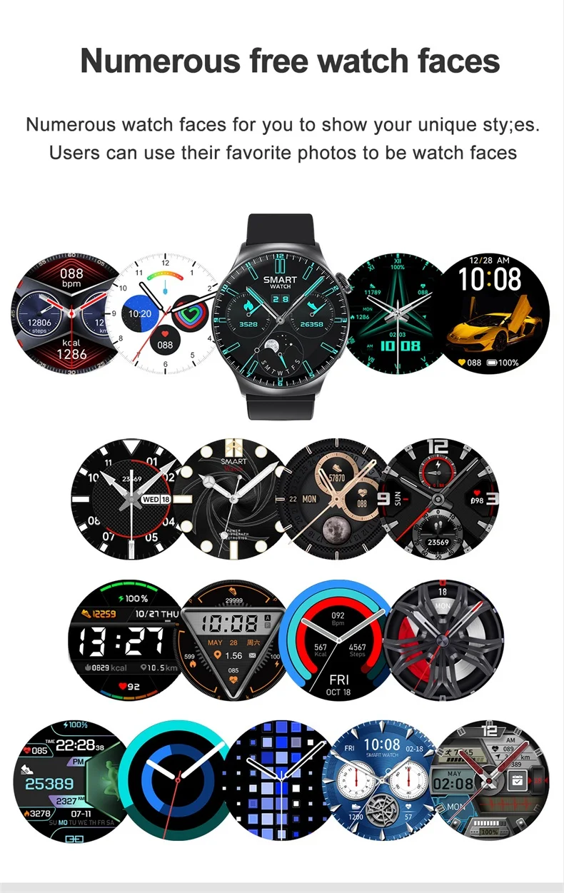 1.5 Inch HD Round Full Touch Screen NFC Compass Smartwatch Sports Watches BT Call Smart Watch for Men Women DT4 Mate (15).jpg