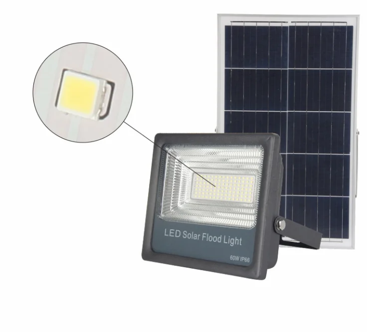 Factory direct sale SMD aluminum rotating waterproof outdoor ip66 60w 100w 150w led solar flood light OEM