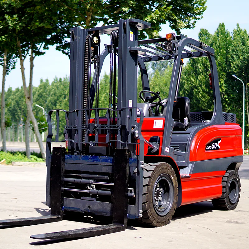 3 Ton Electric Forklift with Two-Stage Mast and Solid Tires-Precision Maneuvering Massive Lifting Capacity