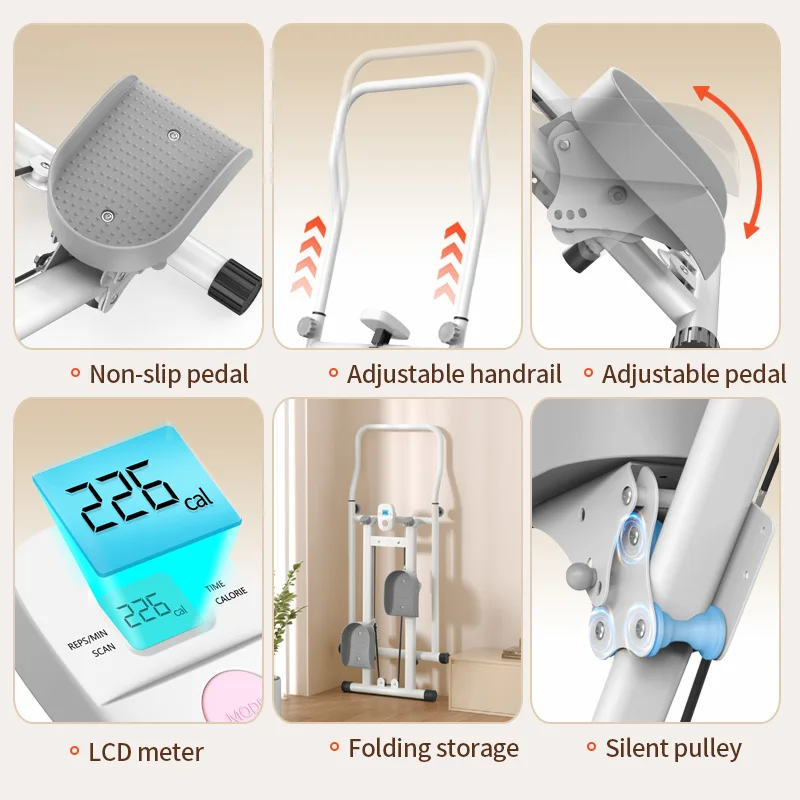 Newest Vertical Climber Machine Folding Cardio Exercise Climber With Extended Step Range Stair Stepper for Home Gym Exercise