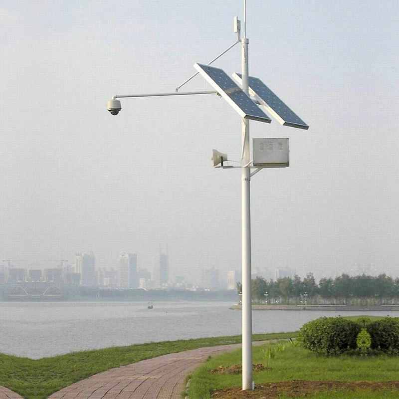 SS 304 Single Arm Traffic Telescopic CCTV Camera Mast 6m 8m 10m Aluminum Pole for Street Light Monitoring