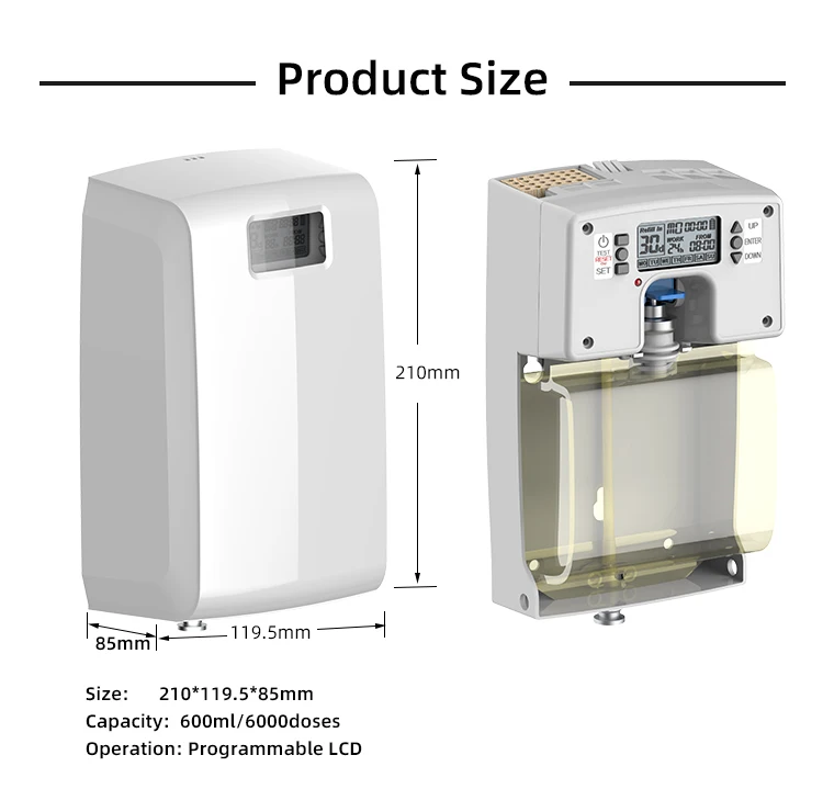 Factory Oem Automatic Toilet Urinal Deodorizer Dispenser Lcd Urinal