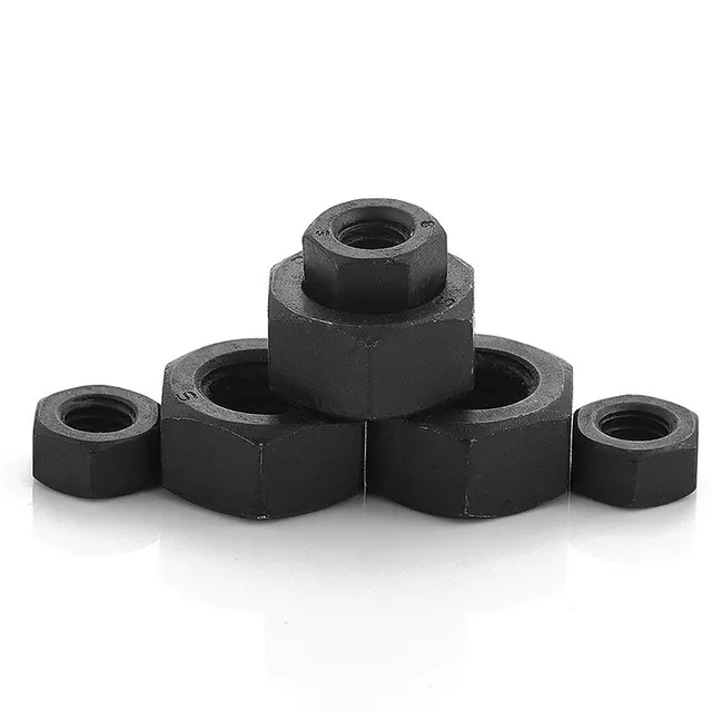 Level 12 Carbon Steel M56 High Strength Black Hexagonal Nuts Chinese Bolt And Nut