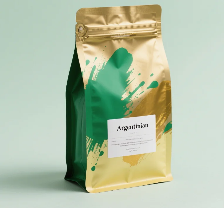 Customized Printed 250g Coffee Shop Empty Coffee Bean Tea Packaging Bag Flat Box Bottom Coffee Bag with Valve and Zipper