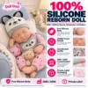 Raccoon Hat Bib Pink Stars