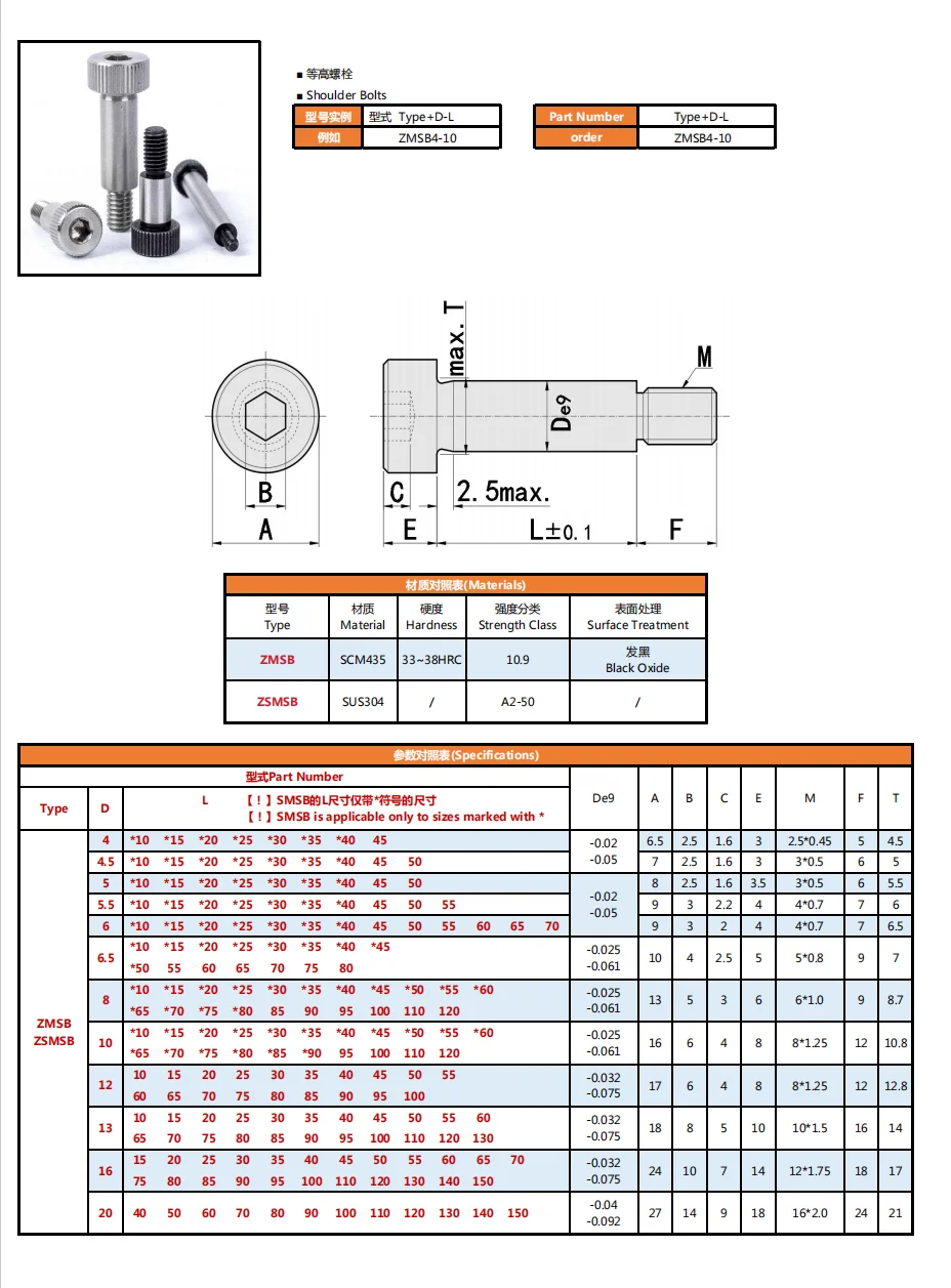 product high quality 304 stainless steel hexagonal plug screw shaft titanium shoulder limit bolt with hex head din standard metric-38