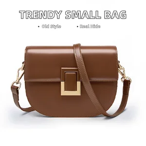 Hot Selling Custom Designer Ladies Small Genuine Leather Bags Crossbody Bag Fashionable Casual Women's Shoulder Bag