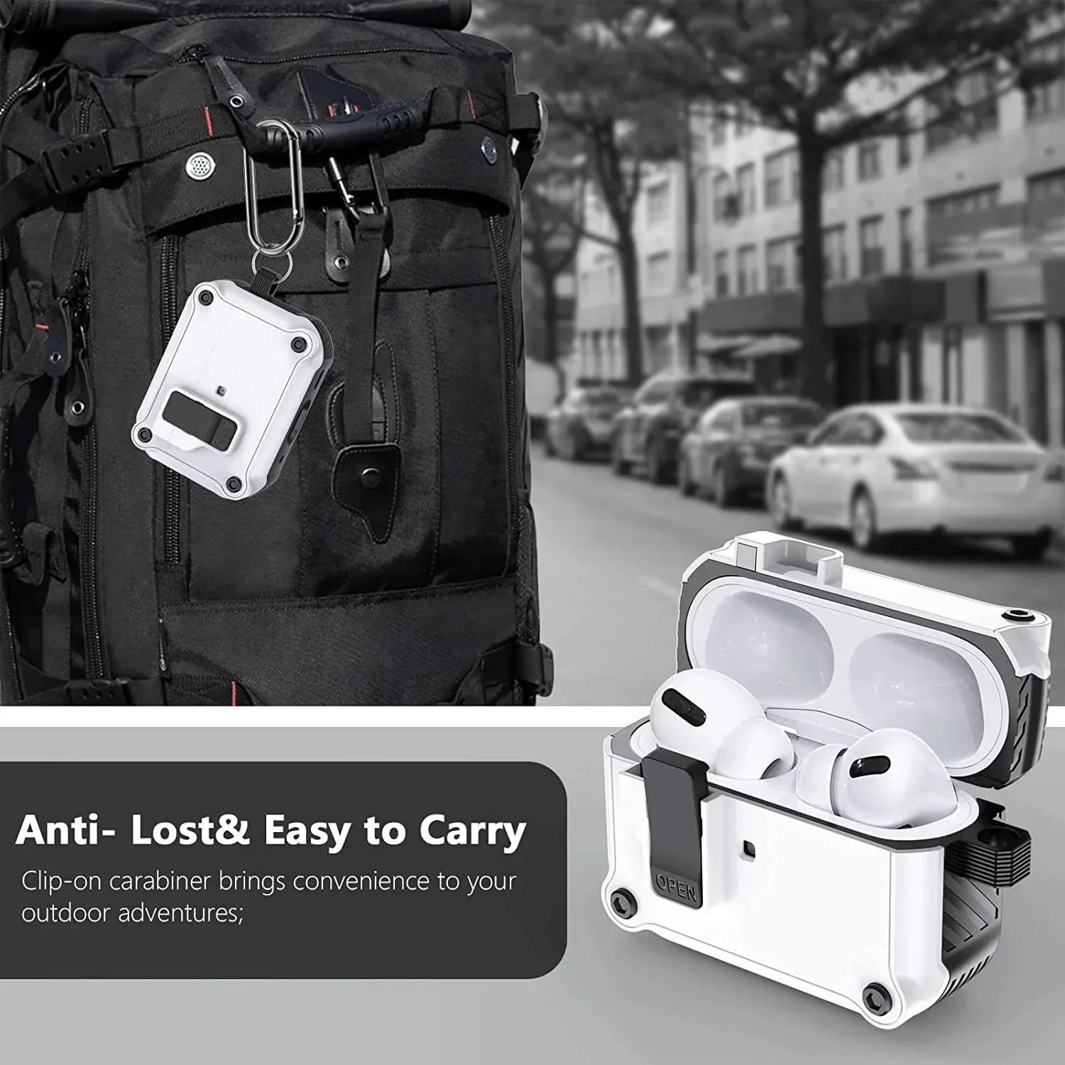 Hot Selling Security Lock Cover Case for AirPods Pro 2 Shockproof PC TPU Case for Air Pods Pro airpods 1 2 3 4 Cover