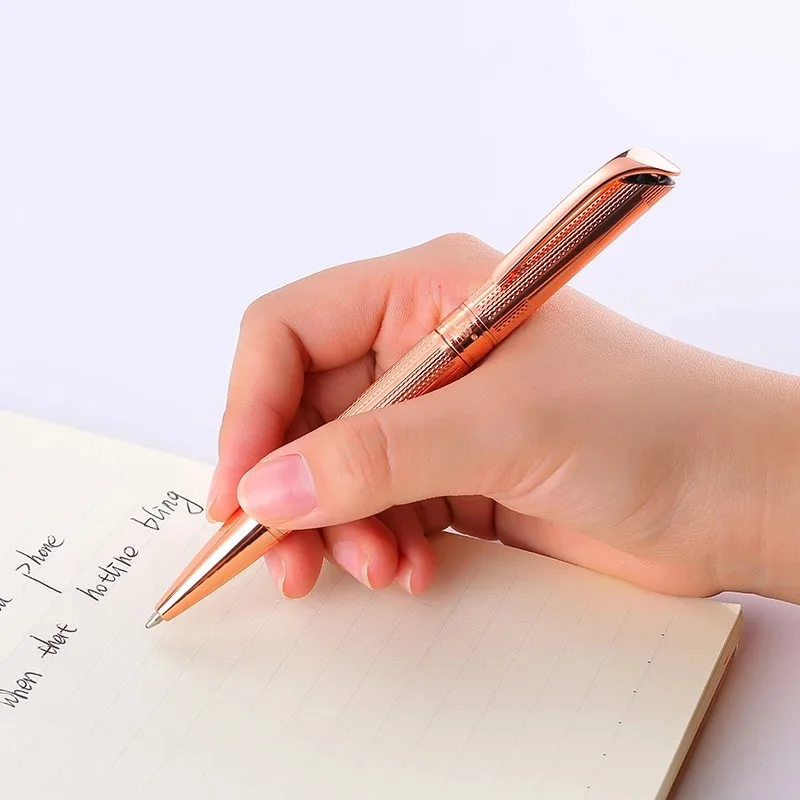 Luxury Pen Gift Set Rose Gold High Grade Business Gift Set With Pu