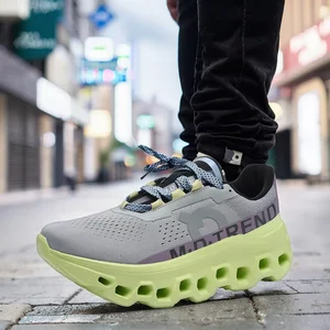 Men's Breathable Running Shoes Breathable Air Mesh Light-Weight Stretch Fabric Summer Anti-Slip  Men's Minimal Sport Sneakers