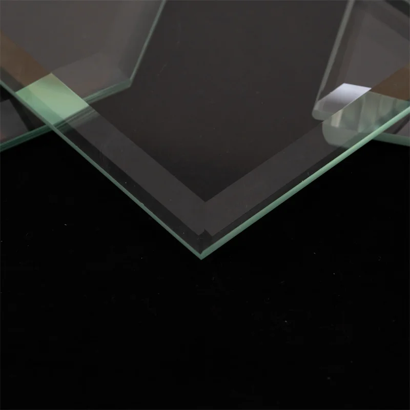2mm Customized Bevel clear Float Glass Beveled Glass Pieces