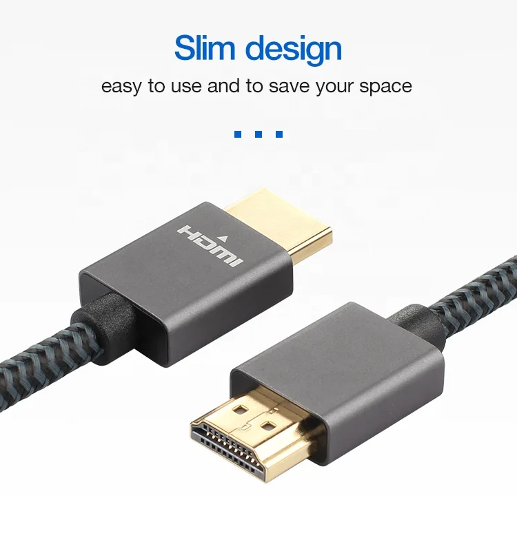 
 Высокоскоростной тонкий плетеный HDMI-кабель ult-unite, 18 гбит/с, 4K, 60 гц, 1,2 м, 2 м, 3 м  