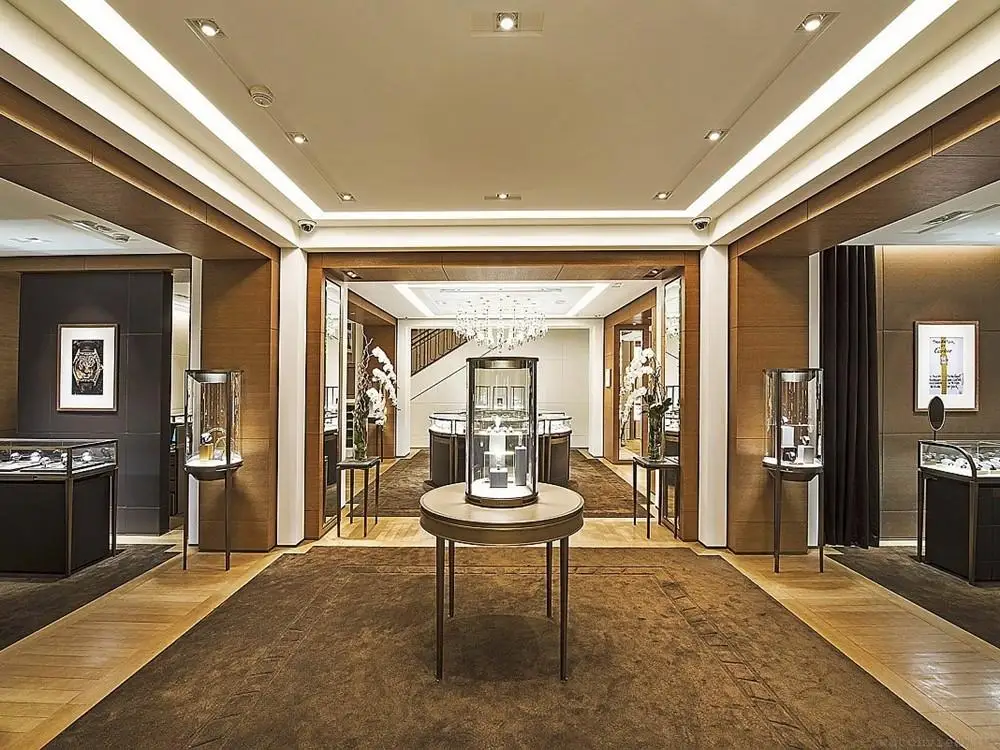 Modern Jewelry Shop Interior Decoration Designed Glass Display Showcase ...