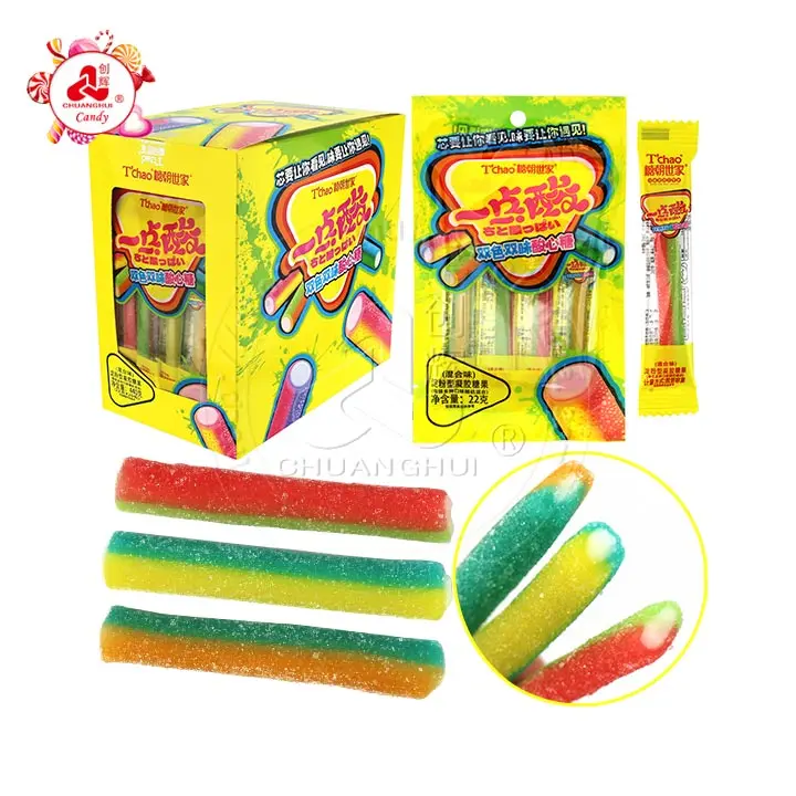 Sour straw gummy