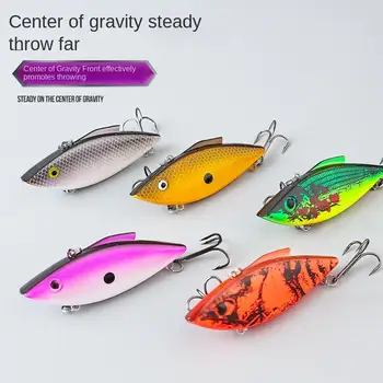 Cheery 65mm 75mm Bionic Vibs Double Hook Vibra Lure Reflective ABS Hard Lure Perch Snapper Tilapia Bream Cod River Stream – Hard Lure – view 2