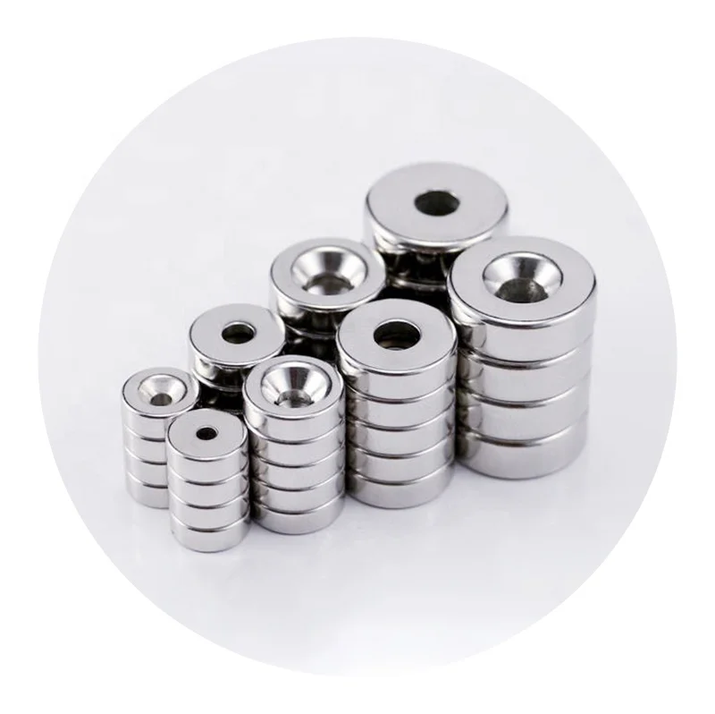 Pemanent magnets disc n52 countersunk neodymium