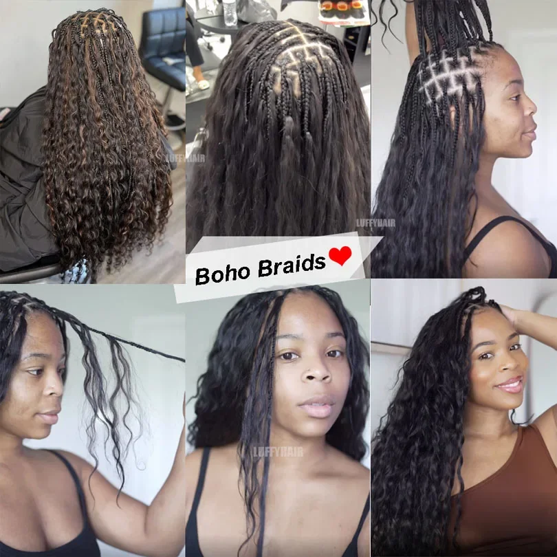 Capelli umani bagnati e ondulati sfusi per intrecciare pacchi di capelli indiani_voghion.com