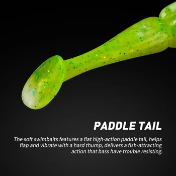4PCS 11CM 12G Soft Lure Paddle Tail Double-Joint Large T-Tail PVC BaitBeaked Bass Soft Insect for Mandarin Fish Sea Fishing – Soft Lure – view 4