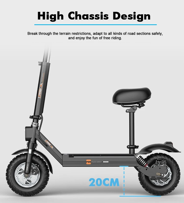 Big Wheel Electric Scooter 500w 48v 10inch Wheel 10ah Electric Scooter