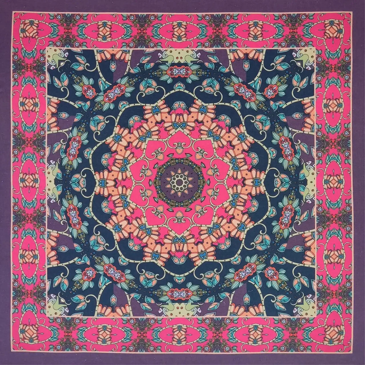 100% хлопковый платок с цветочным принтом