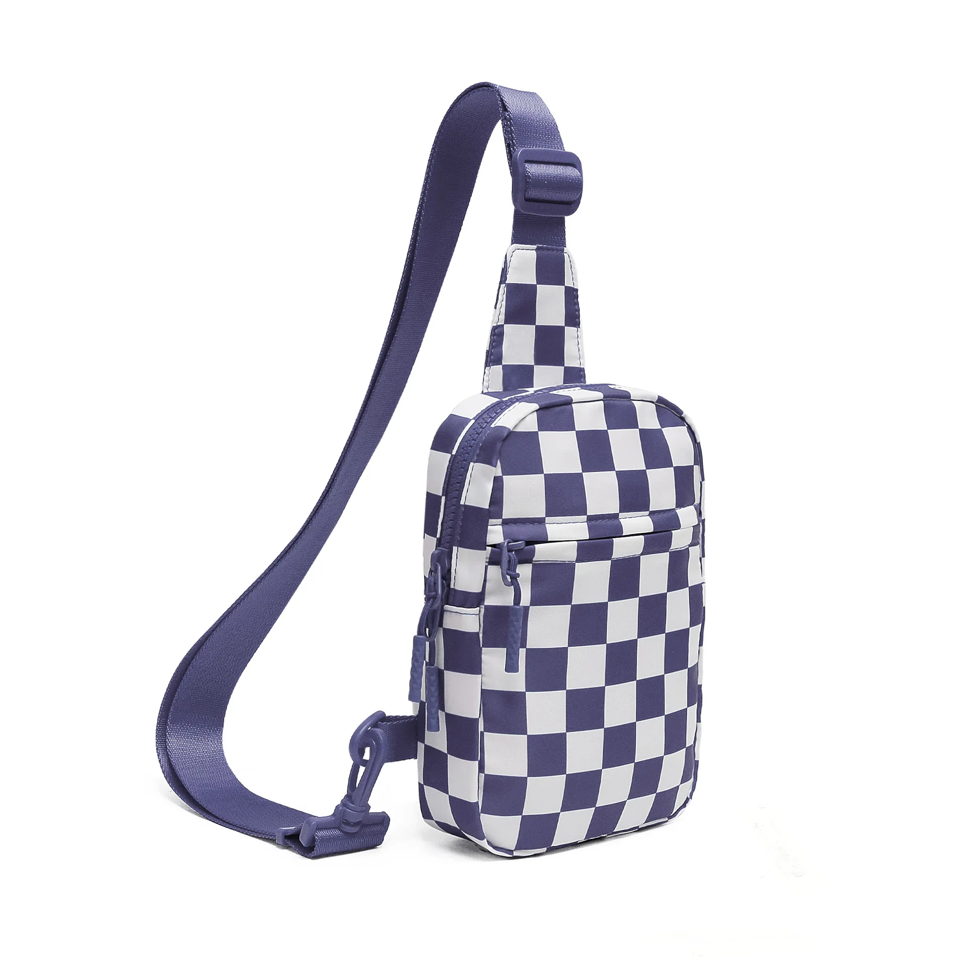 8625 Checkered Sling Bag Small Backpack Crossbody Chest Bag Fanny Packs Amazon.com | kuifang Small Checkered Crossbody Sling Bag  main image 3