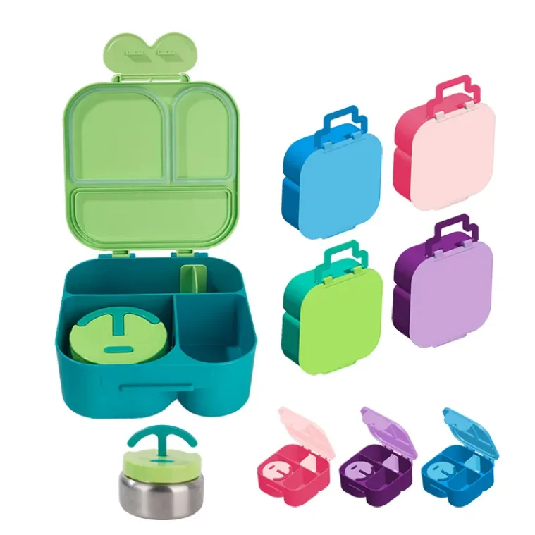 1700ml PP Microwaveable Plastic Storage Box with Compartments Kids' Bento Lunch Thermal  Food Container