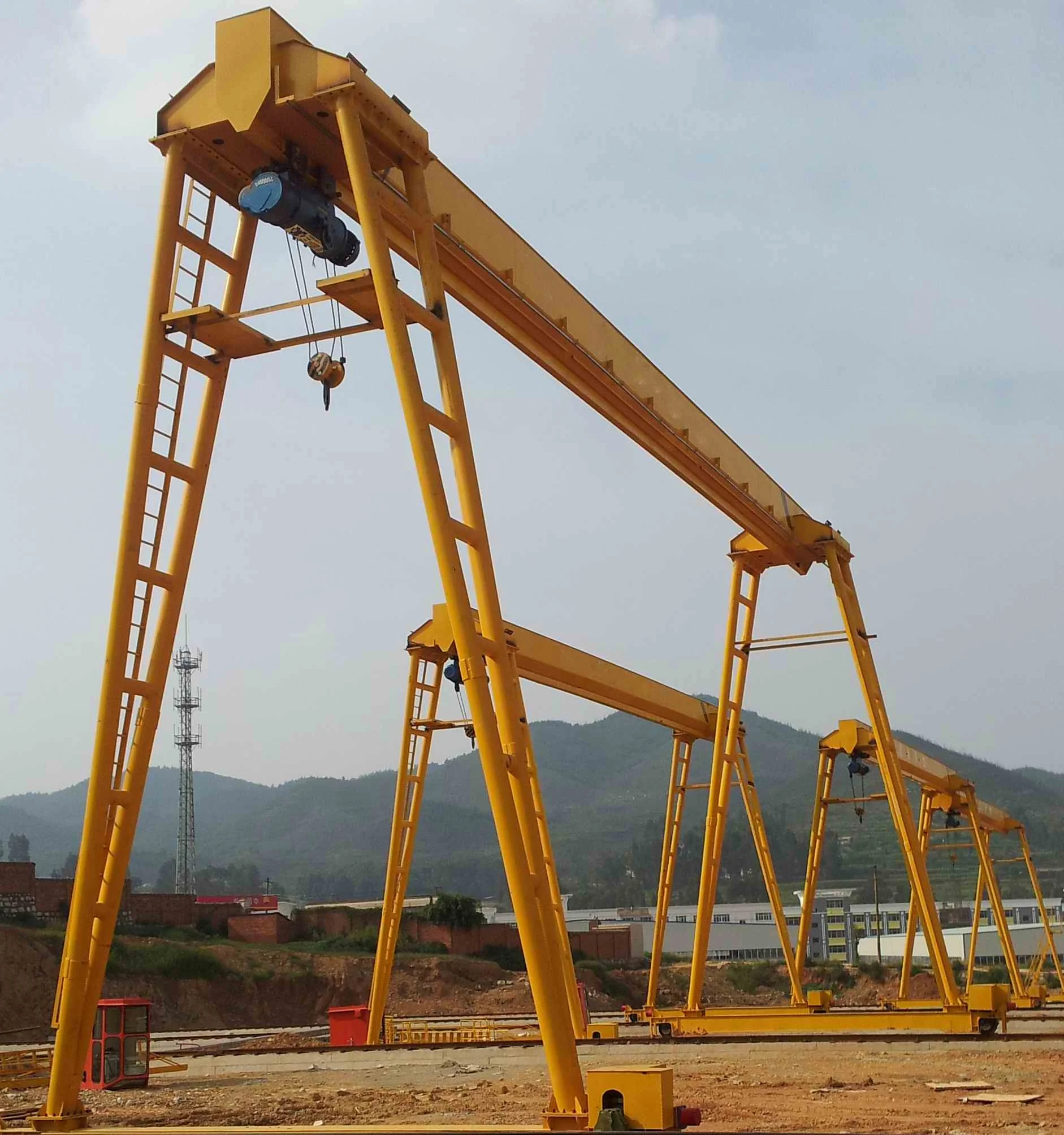 new design mh type single girder gantry crane pe