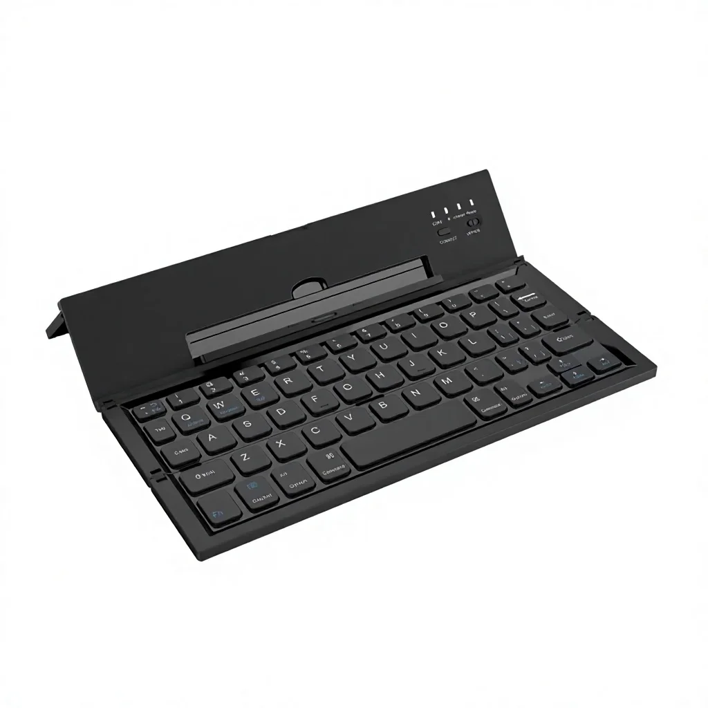Portable Foldable for BT Keyboard K888 Pocket Size Aluminum Alloy Case Wireless Scissor English New for iPhone iPad Tablet
