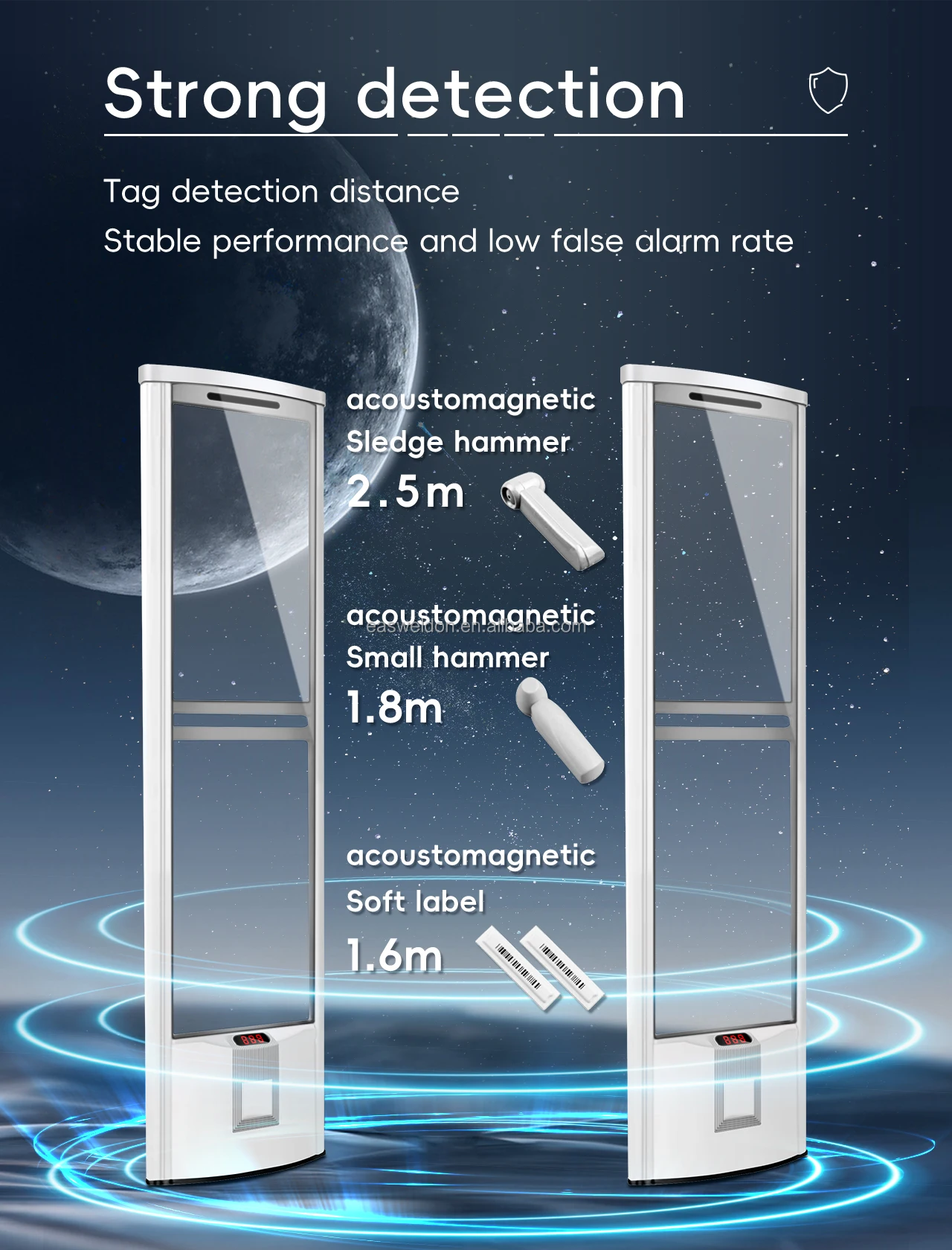 Clothing Store clear 58KHz EAS Jammer Antenna, Retail 58KHz Eas Gate