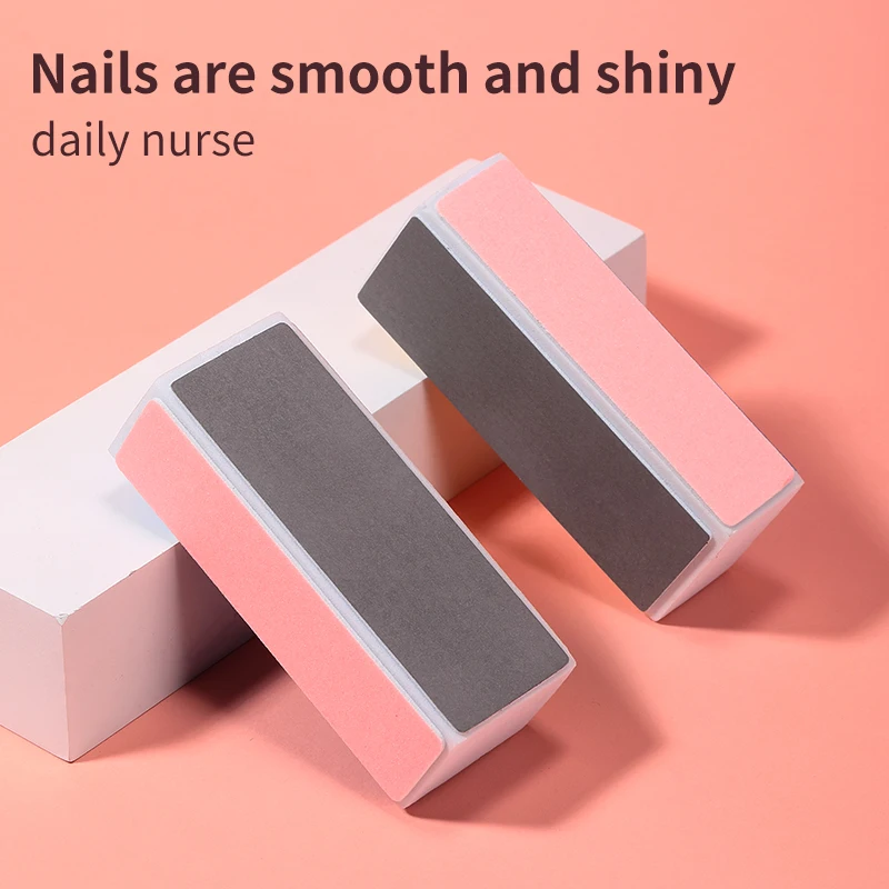 LMLTOP Custom Logo 4-Sided Polishing Pumice Nail File 9017 for Nail Art & Beauty Salon Use Nail Care Buffer with Custom Design