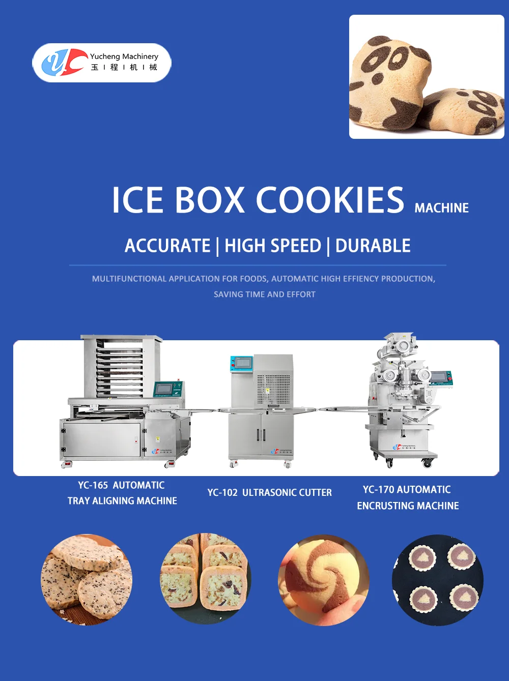 Multi Function Panda Cookie Machine Mosaic Biscuit Machine For Food Factory manufacture