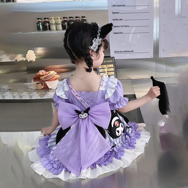 Cartoon Kuromi Princess Dresses Kawaii Children Dress 2025 Spring Autumn Outdoor Party Birthday Dress Gift 2-9Y Clothes for Kids Cartoon Kuromi Princess Dresses Kawaii Children Dress 2025 Spring Autumn Outdoor Party Birthday Dress Gift 2-9Y Clothes for Kids