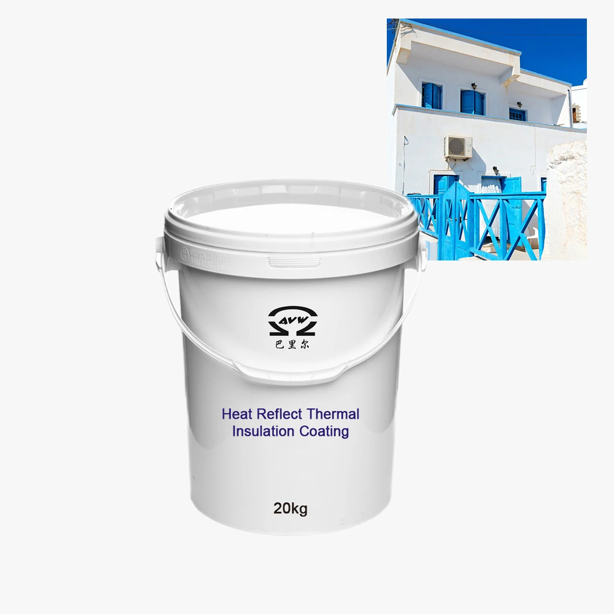 Five Colors Heat Shield Reflective UV IR Coating Paint for Roof and Exterior Wall