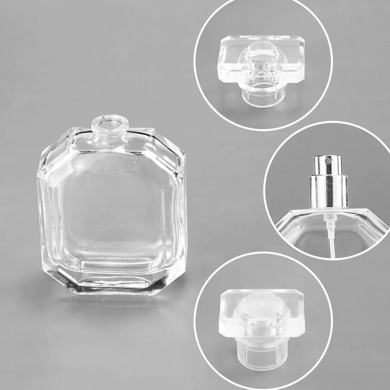Perfume Luxury Glass Bottle 100ml 50ml 30ml Perfume Spray Bottle 50 Ml Perfume Glass Bottle With