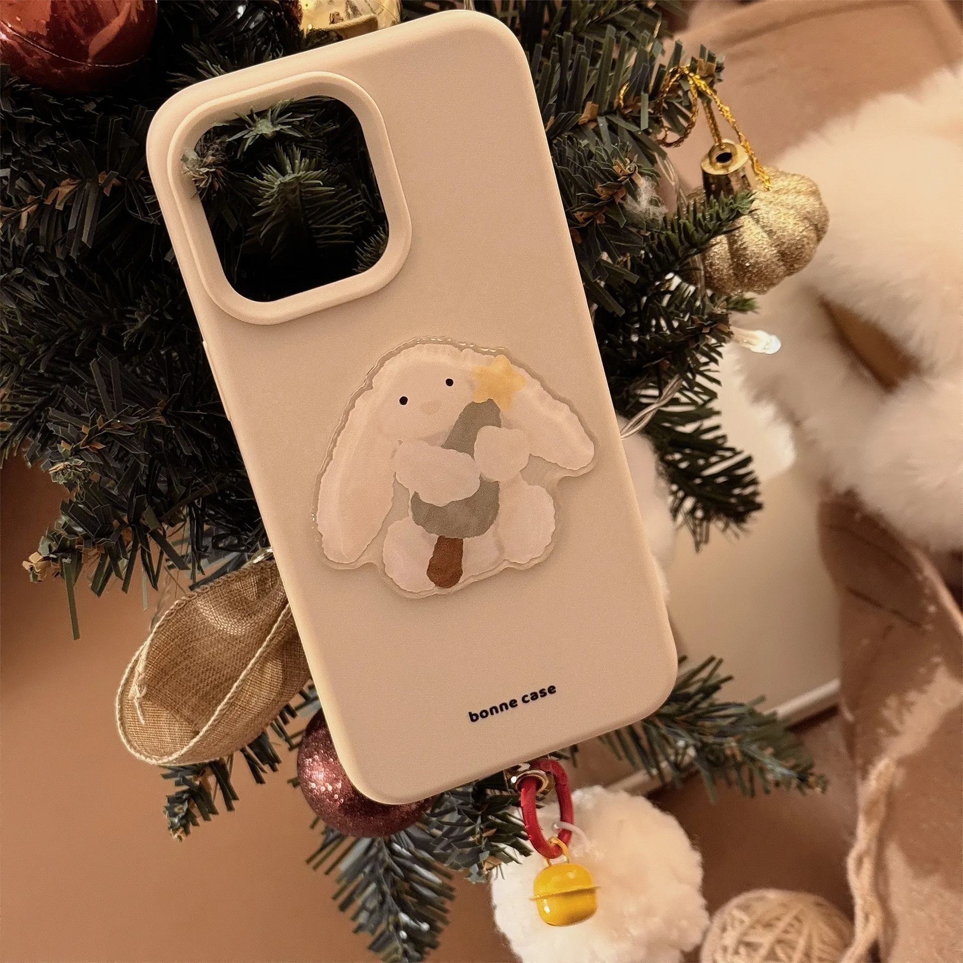 3D Bunny Phone Case with Pendant for Iphone - Cute & Shockproof
