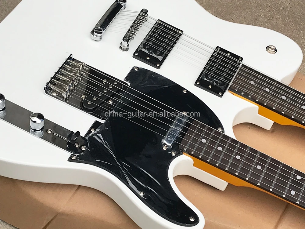 Huiyuan Factory Double Neck Basswood Guitar Electric Guitars In