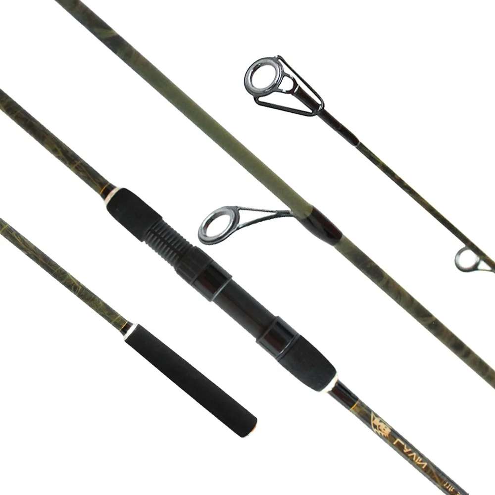 Newbility 24T High Carbon Spinning Fishing Rods 2 Section Camouflage 9ft  Fishing Rods