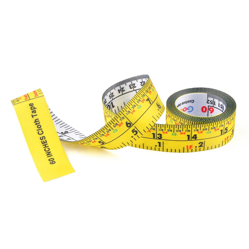 Wintape 60 Inch Portable Cloth Tape Measure Fractions Decimals Scales