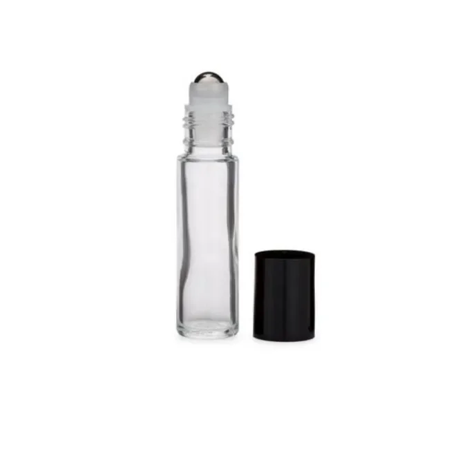 5ml 10ml Cosmetic Packaging Rose Gold Roll On Bottle Essential Oil Pink Glass Roller Perfume Bottle wholesale glass jar glass bottle
